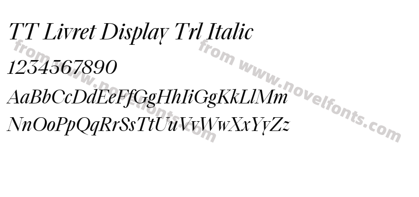 TT Livret Display Trl ItalicPreview