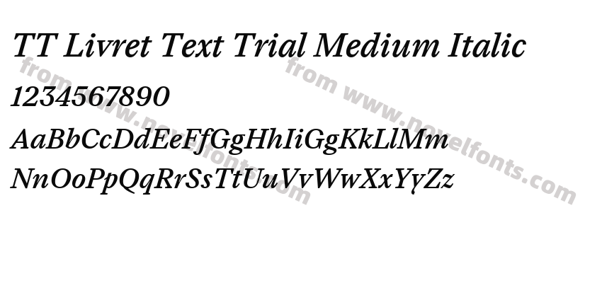 TT Livret Text Trial Medium ItalicPreview