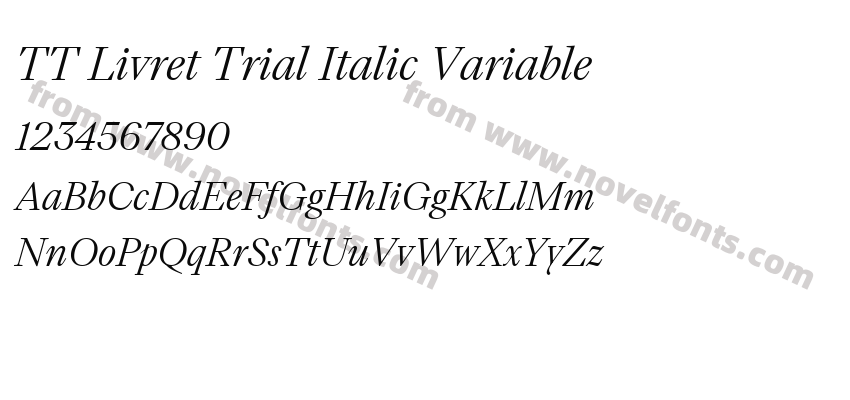 TT Livret Trial Italic VariablePreview