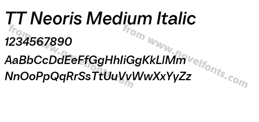 TT Neoris Medium ItalicPreview