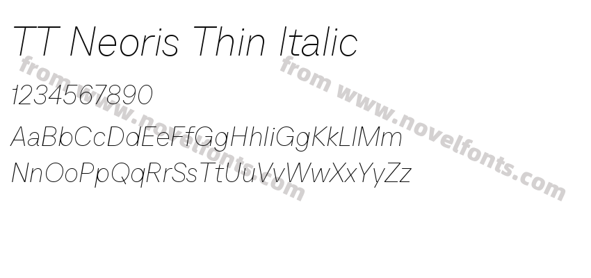 TT Neoris Thin ItalicPreview