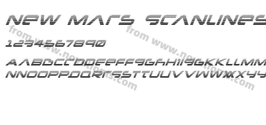 New Mars Scanlines ItalicPreview