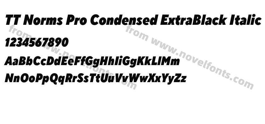 TT Norms Pro Condensed ExtraBlack ItalicPreview