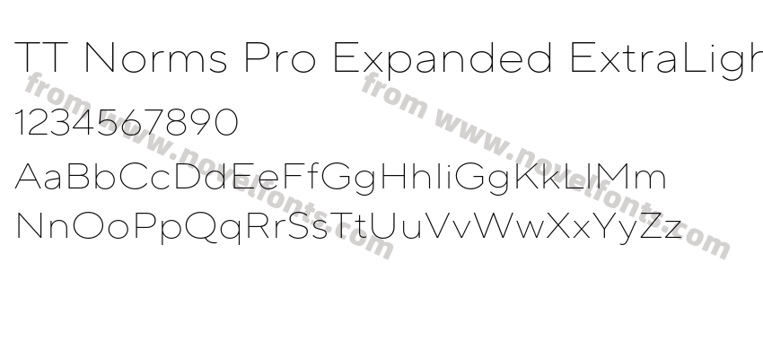 TT Norms Pro Expanded ExtraLightPreview