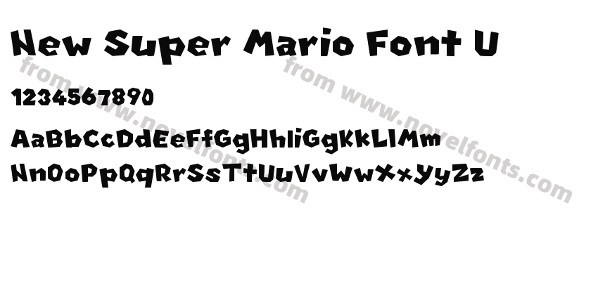 New Super Mario Font UPreview