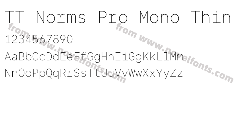 TT Norms Pro Mono ThinPreview