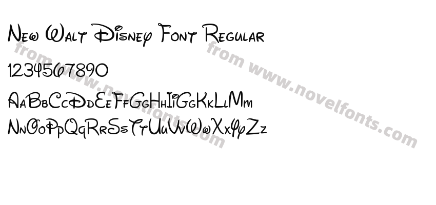 New Walt Disney Font RegularPreview