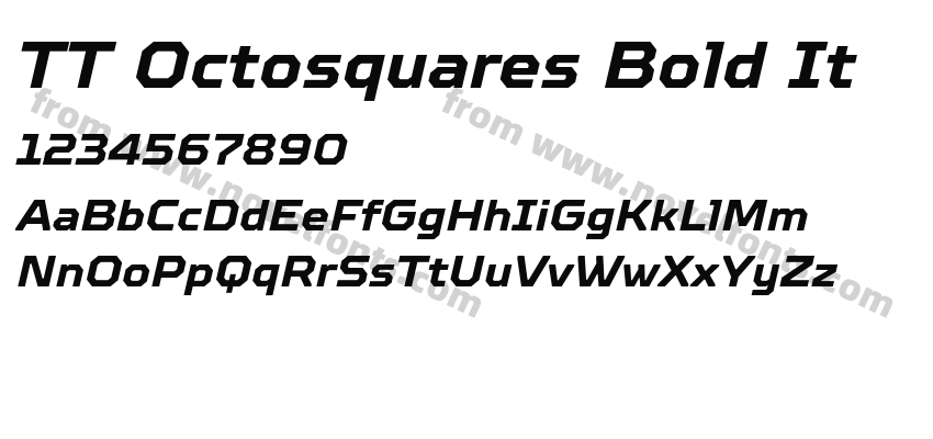 TT Octosquares Bold ItPreview