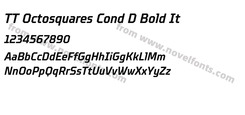 TT Octosquares Cond D Bold ItPreview