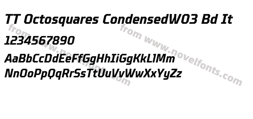 TT Octosquares CondensedW03 Bd ItPreview