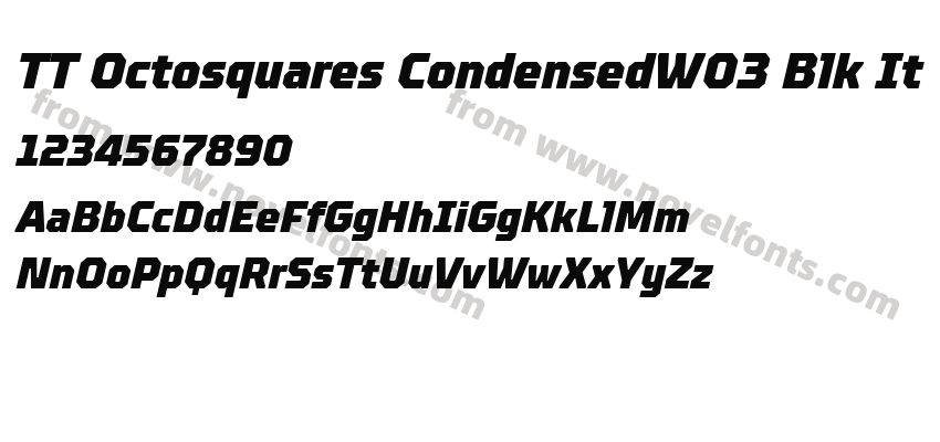 TT Octosquares CondensedW03 Blk ItPreview