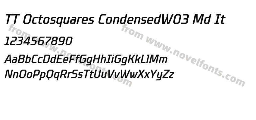 TT Octosquares CondensedW03 Md ItPreview