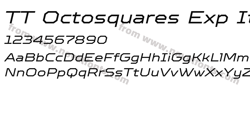 TT Octosquares Exp ItalicPreview