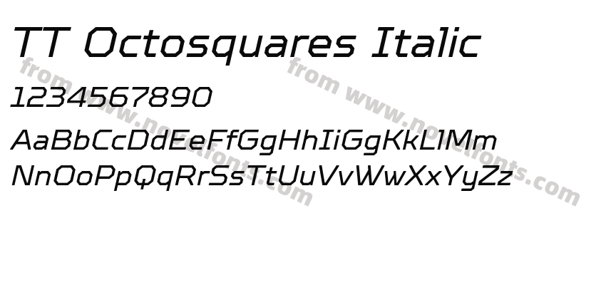 TT Octosquares ItalicPreview