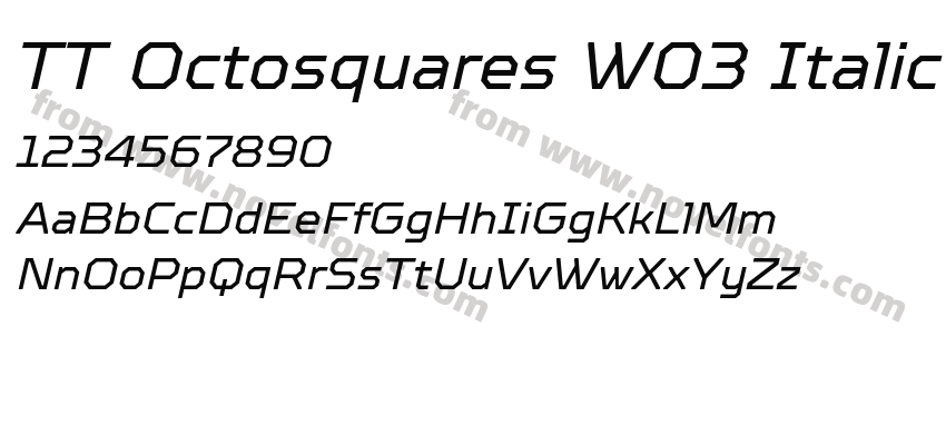 TT Octosquares W03 ItalicPreview