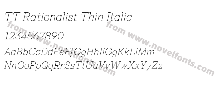 TT Rationalist Thin ItalicPreview