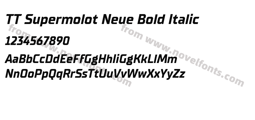 TT Supermolot Neue Bold ItalicPreview
