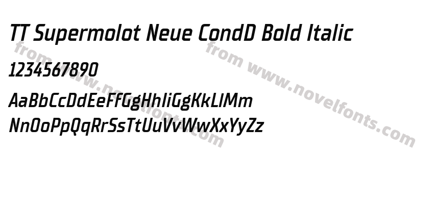 TT Supermolot Neue CondD Bold ItalicPreview