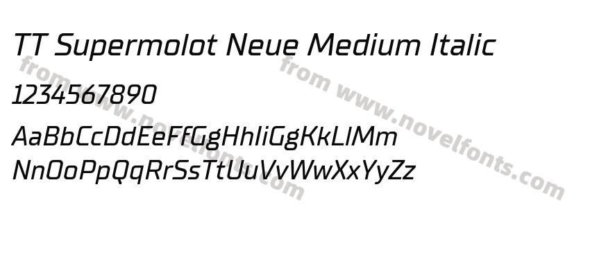 TT Supermolot Neue Medium ItalicPreview