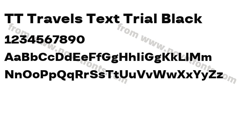 TT Travels Text Trial BlackPreview
