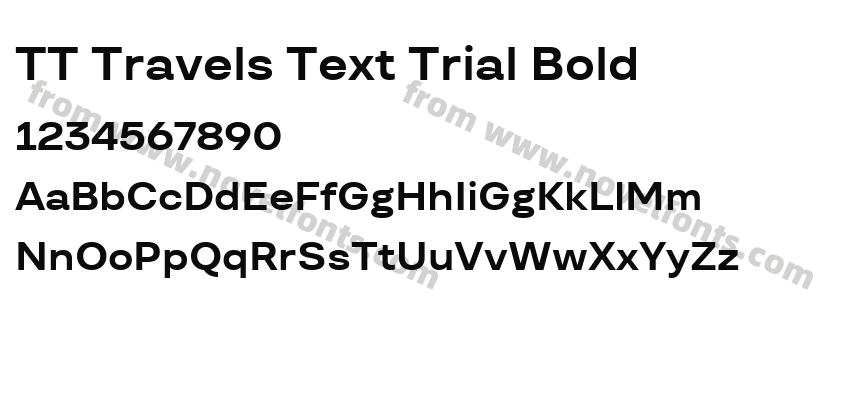 TT Travels Text Trial BoldPreview