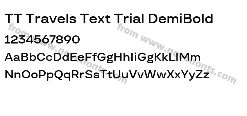 TT Travels Text Trial DemiBoldPreview