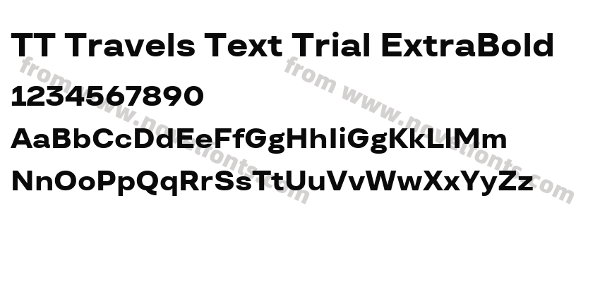 TT Travels Text Trial ExtraBoldPreview