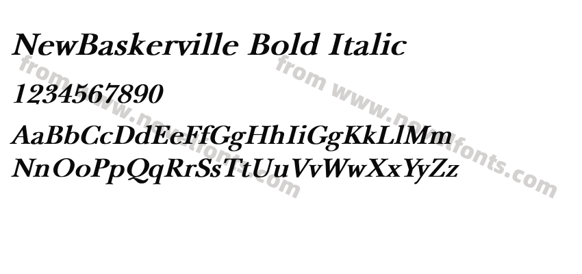 NewBaskerville Bold ItalicPreview