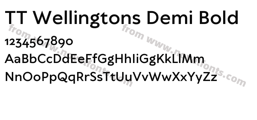 TT Wellingtons Demi BoldPreview