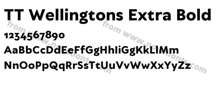 TT Wellingtons Extra BoldPreview