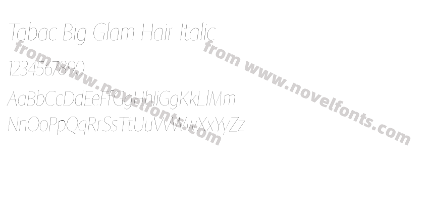 Tabac Big Glam Hair ItalicPreview