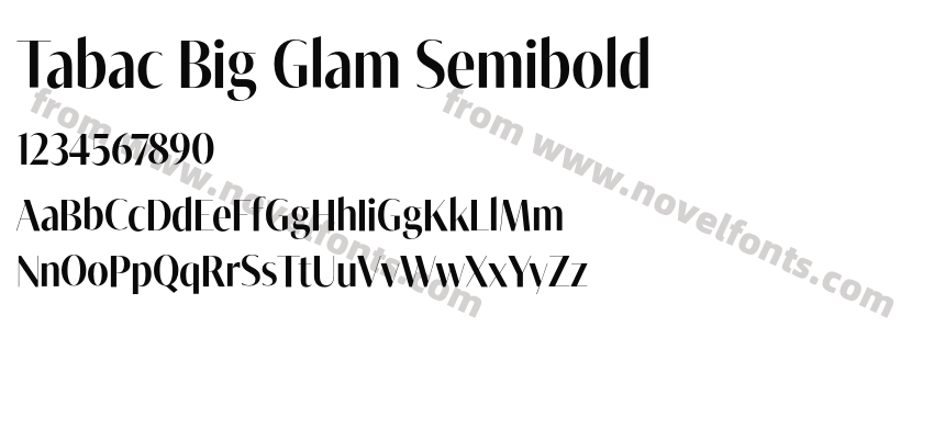 Tabac Big Glam SemiboldPreview