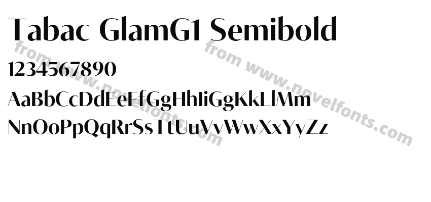 Tabac GlamG1 SemiboldPreview