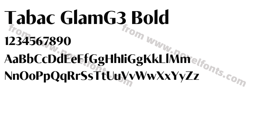 Tabac GlamG3 BoldPreview