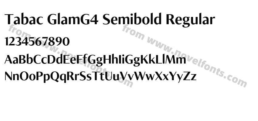 Tabac GlamG4 Semibold RegularPreview