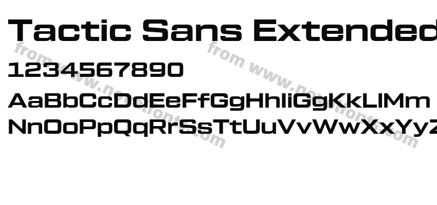 Tactic Sans Extended BoldPreview