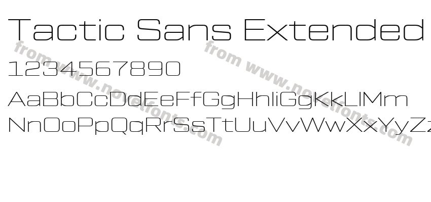 Tactic Sans Extended ThinPreview