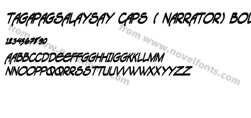 Tagapagsalaysay Caps ( Narrator) Bold ItalicPreview