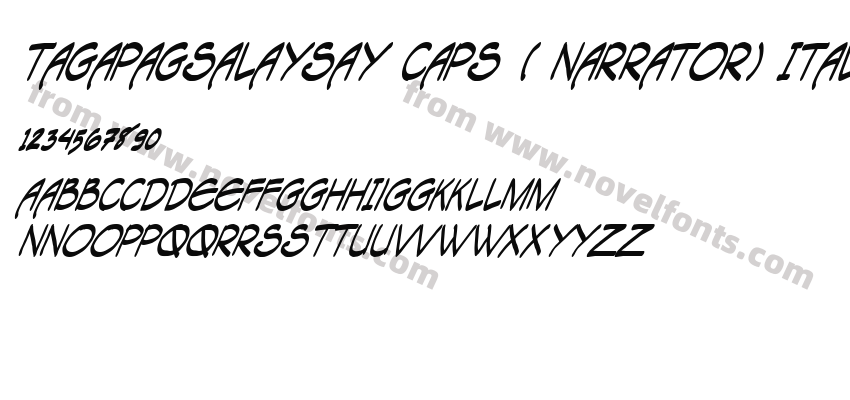 Tagapagsalaysay Caps ( Narrator) ItalicPreview