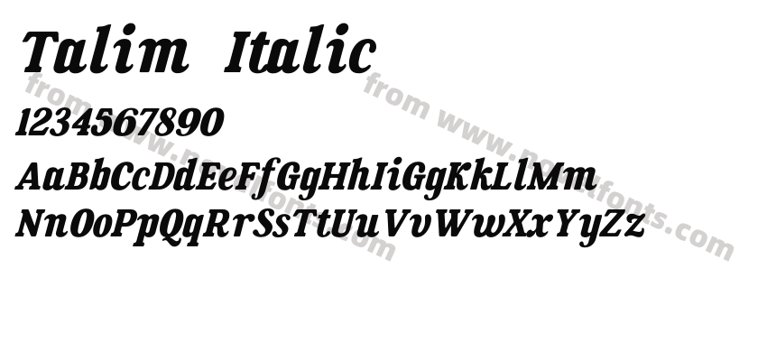 Talim ItalicPreview