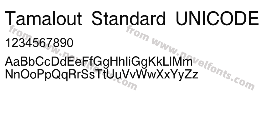Tamalout Standard UNICODEPreview