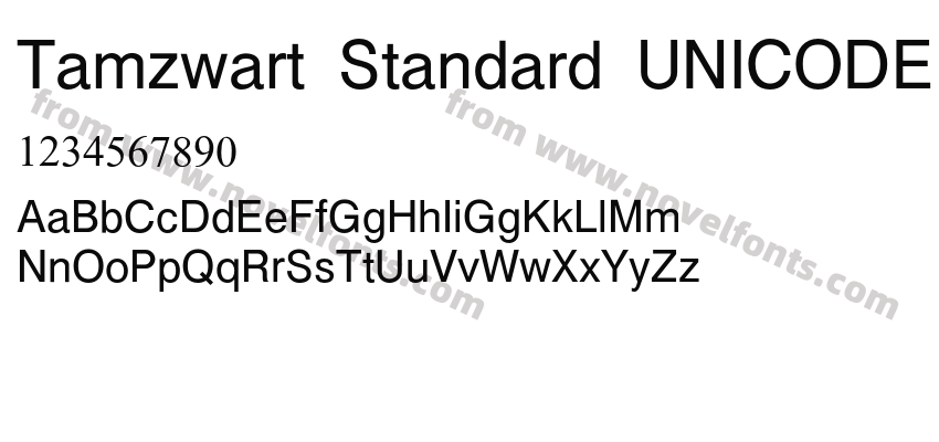 Tamzwart Standard UNICODEPreview