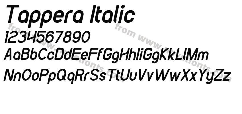 Tappera ItalicPreview