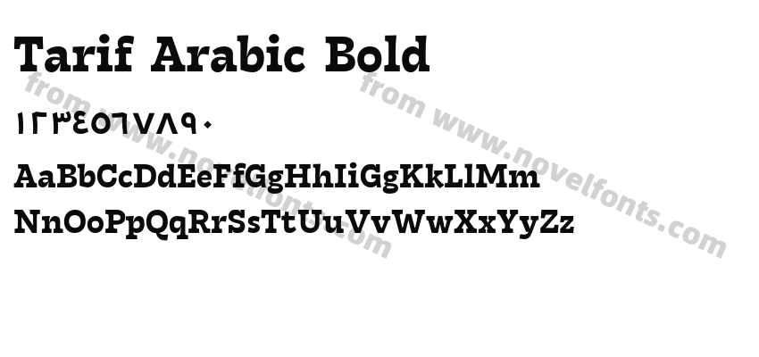 Tarif Arabic BoldPreview
