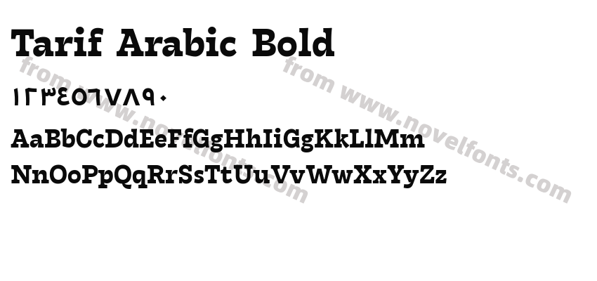 Tarif Arabic BoldPreview
