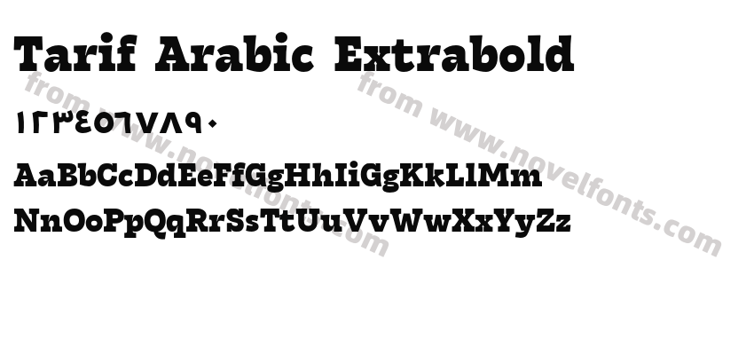 Tarif Arabic ExtraboldPreview