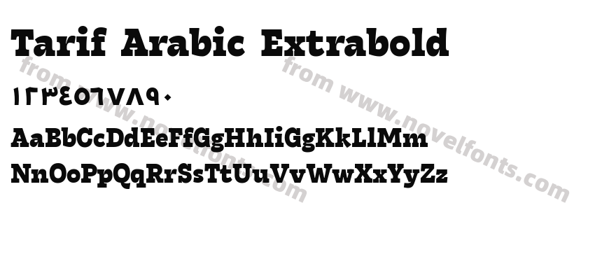 Tarif Arabic ExtraboldPreview