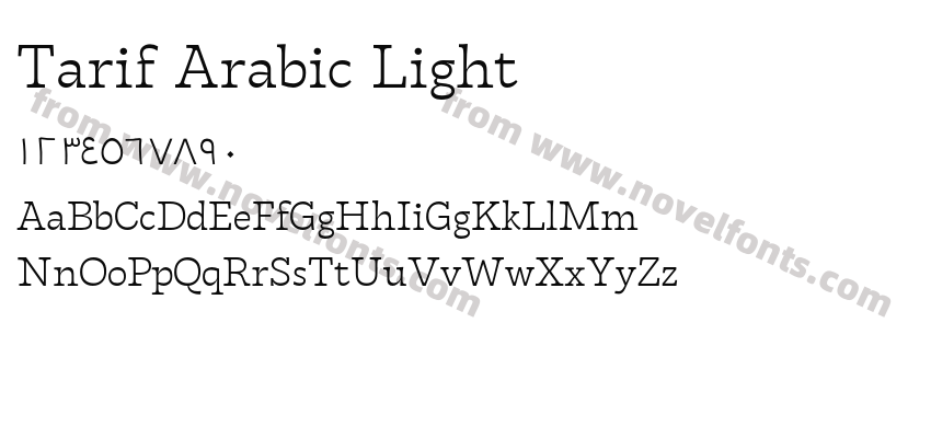 Tarif Arabic LightPreview