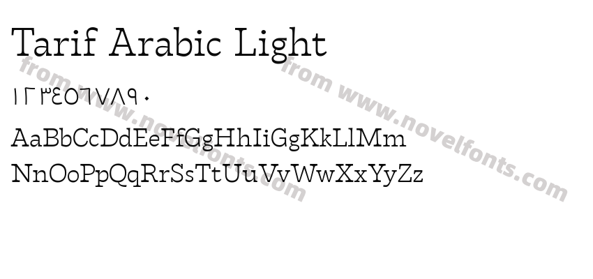 Tarif Arabic LightPreview