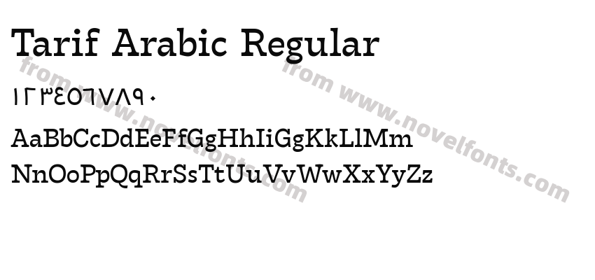 Tarif Arabic RegularPreview